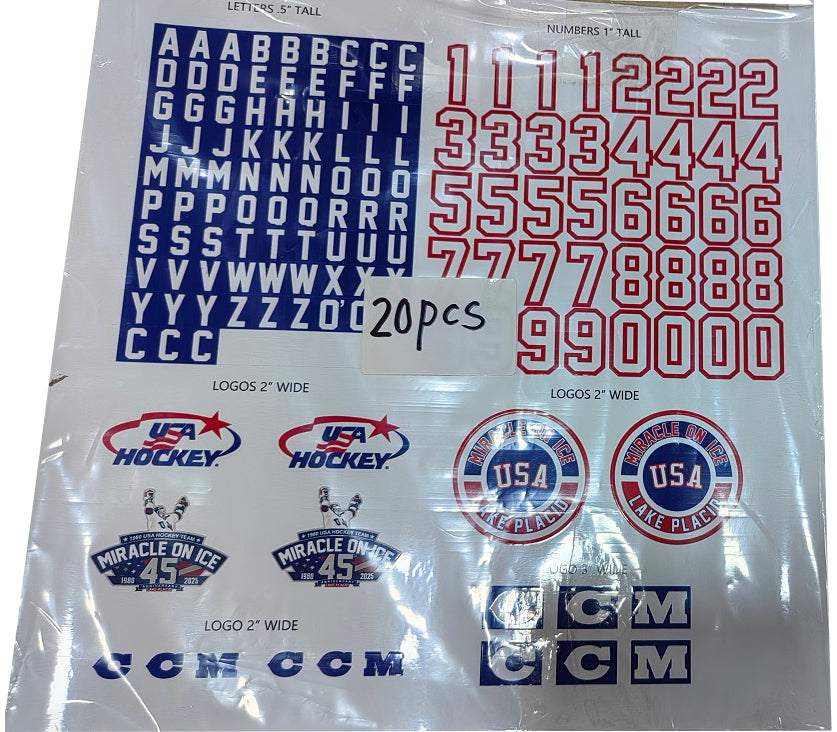 USA Hockey Miracle on Ice 1980 Customizable Player White Helmet 4