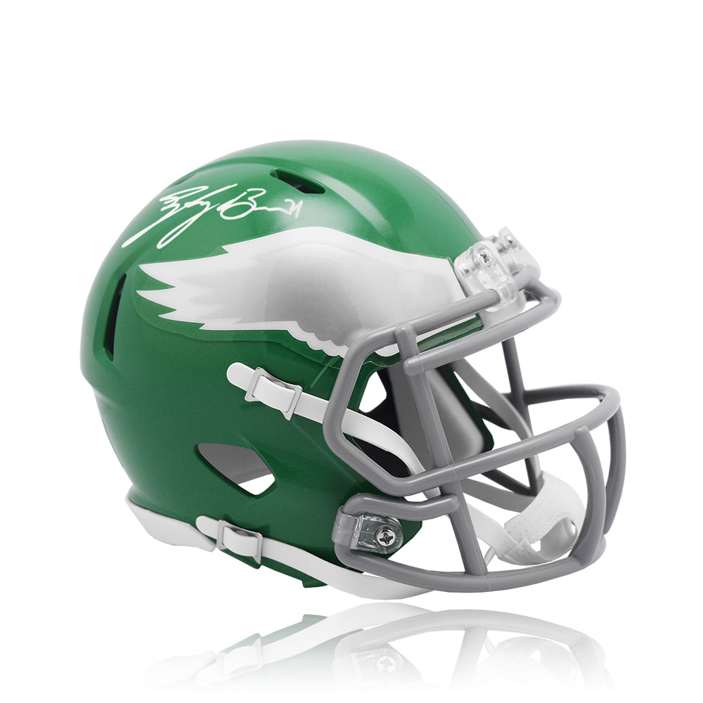 Sydney Brown Philadelphia Eagles Autographed 2023 Kelly Green Throwback Alternate Mini-Helmet 1