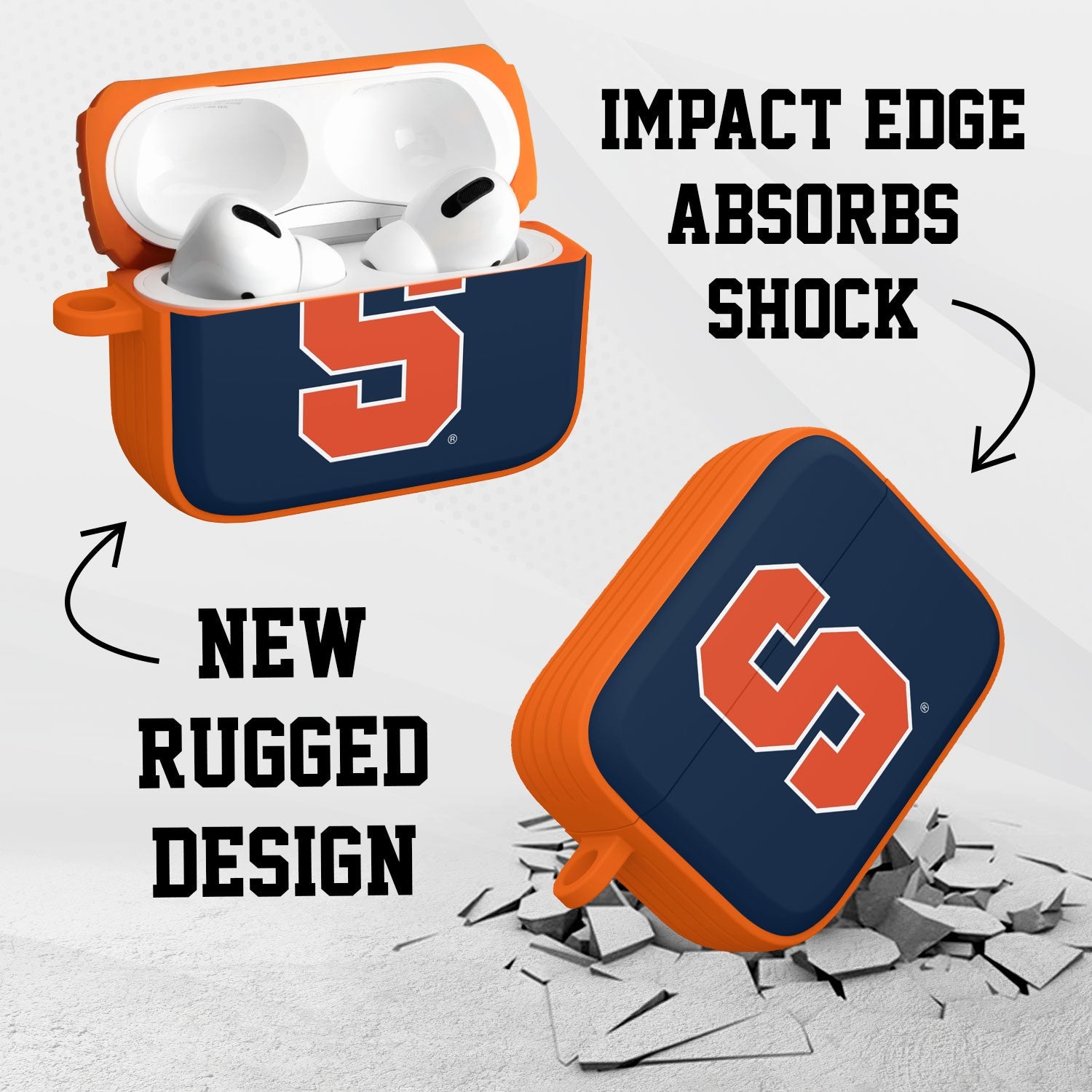 Syracuse Orange HDX AirPods Pro 1 & 2 Case Cover 3