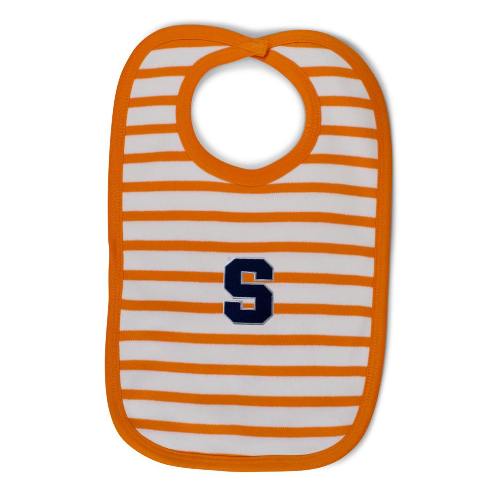 Syracuse Infant Stripe Knit Bib | Two Feet Ahead 1