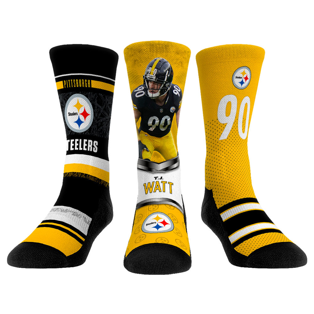 T.J. Watt - Pittsburgh Steelers  - Pro 3-Pack | Rock 'Em Socks 1