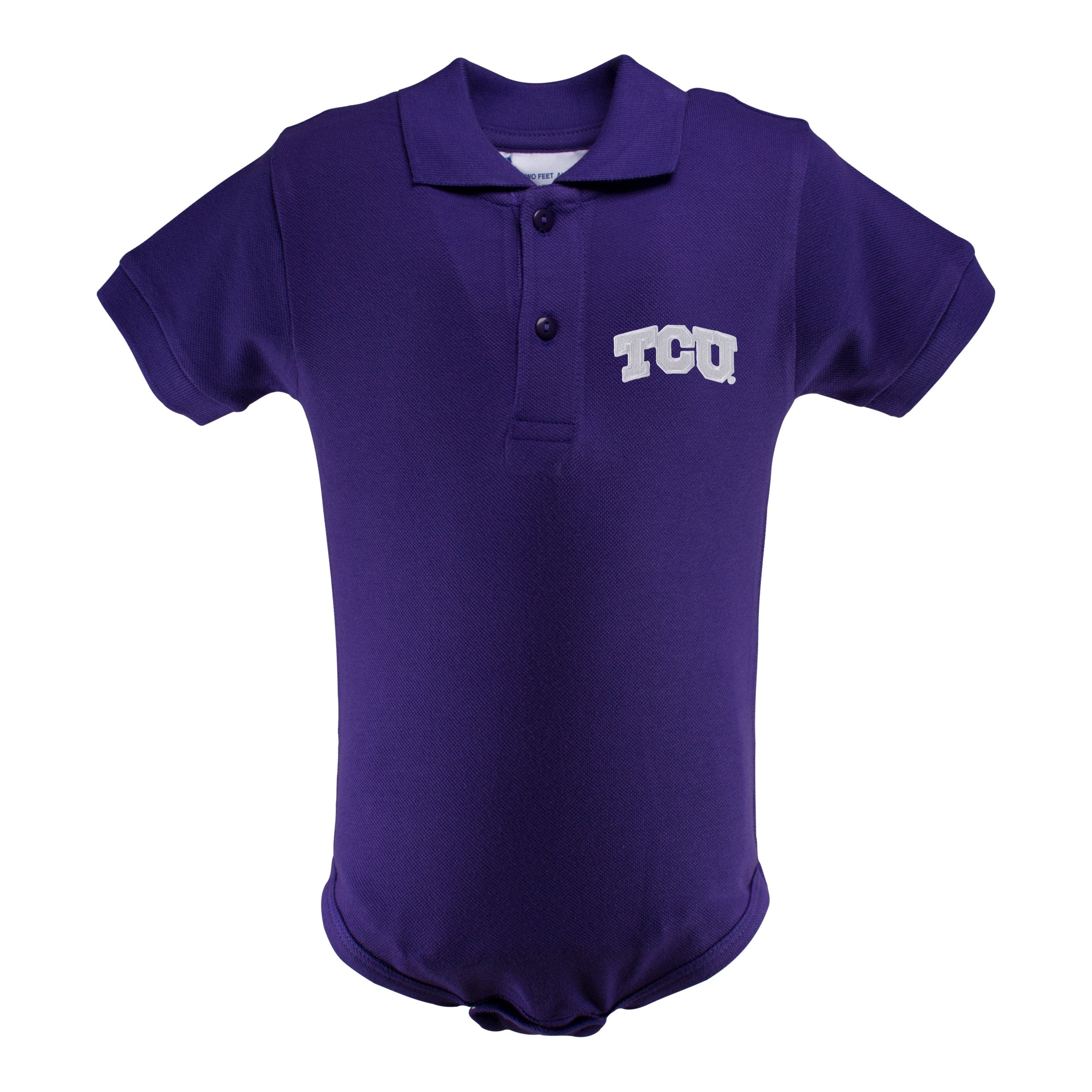 Texas Christian University Golf Shirt Romper | Two Feet Ahead