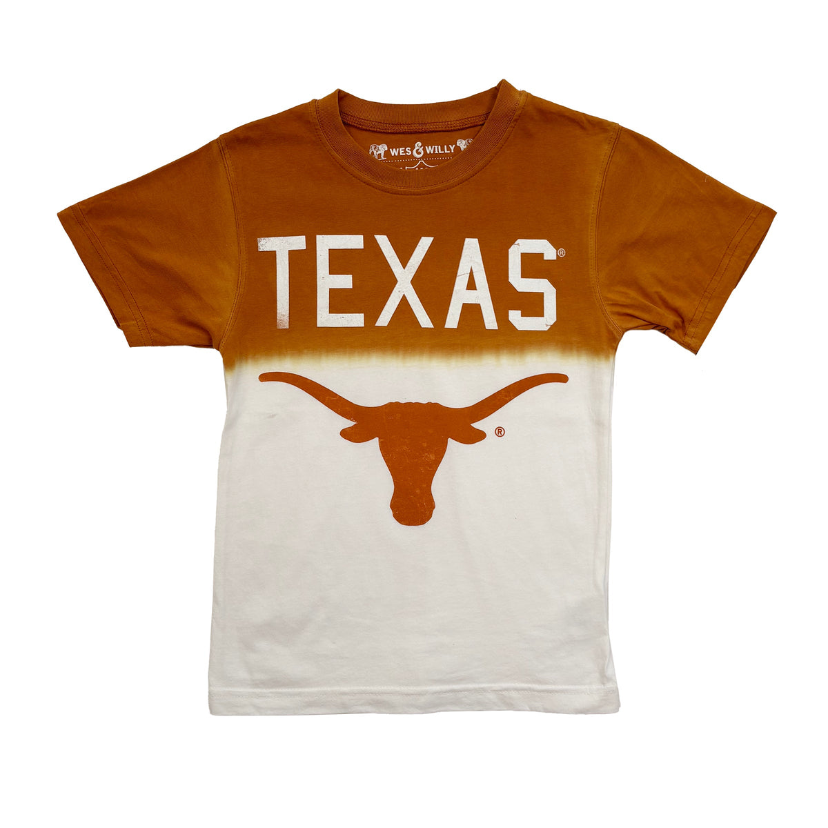 Texas Longhorns Youth Dip Dyed Tee 1