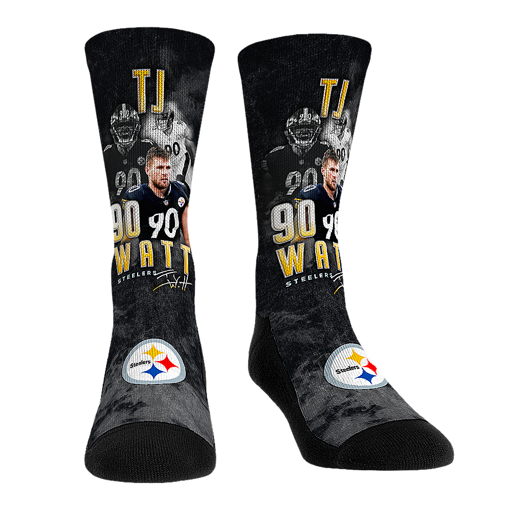 T.J. Watt - Pittsburgh Steelers  - Retro Photo | Rock 'Em Socks 1