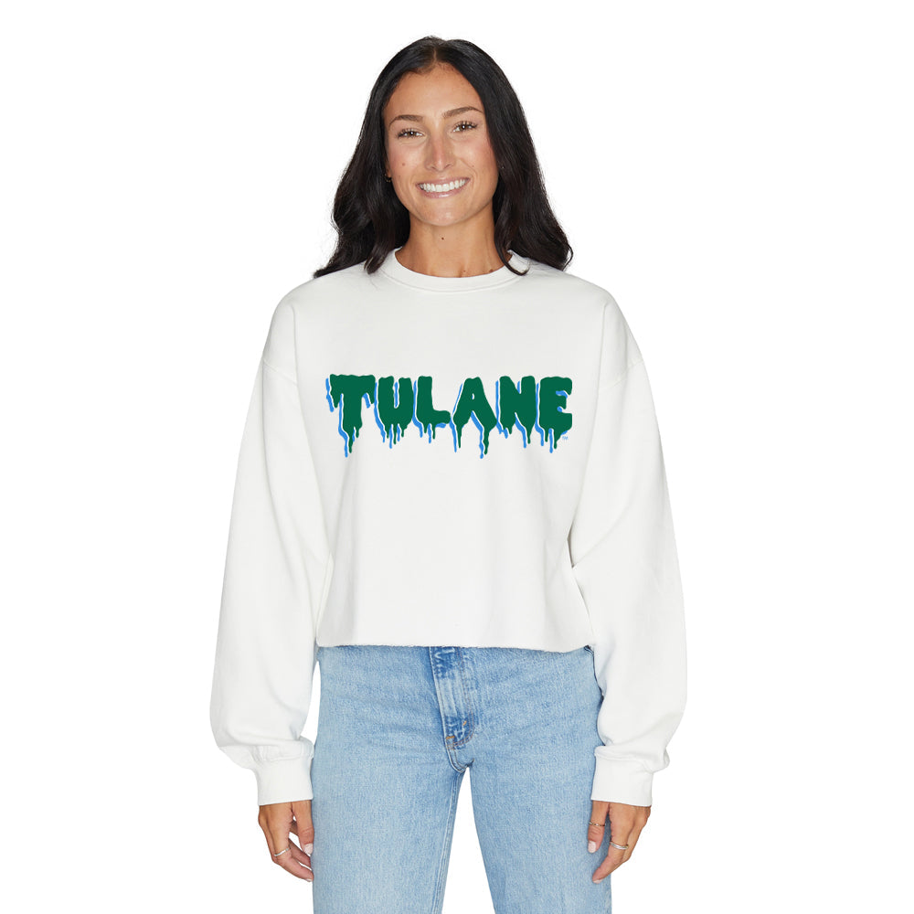Tulane Drip Crewneck Sweatshirt | lojobands