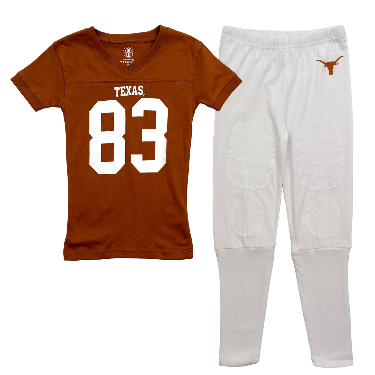 Texas Longhorns Kids SS Football Pajamas 1