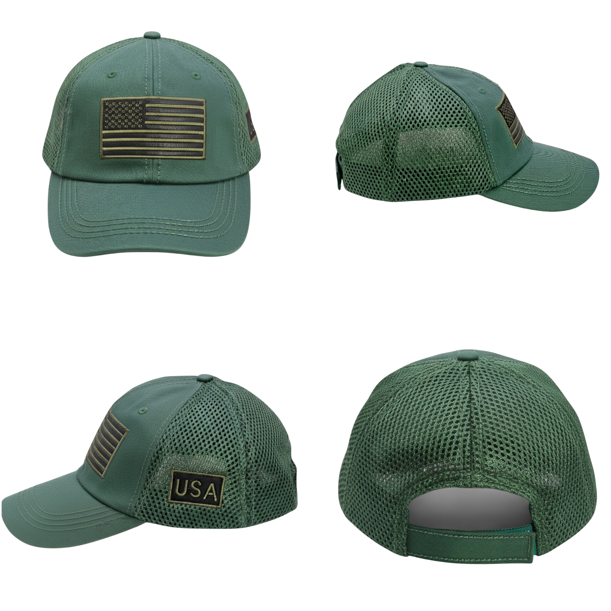 USA Tactical Trucker Cap – Double Mesh Back American Flag Hat 9