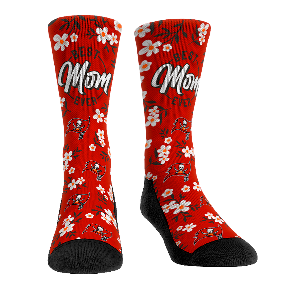Tampa Bay Buccaneers - Best Mom Floral | Rock 'Em Socks 1