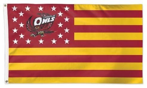 Temple Owls Flag 3x5 Americana Stars Stripes