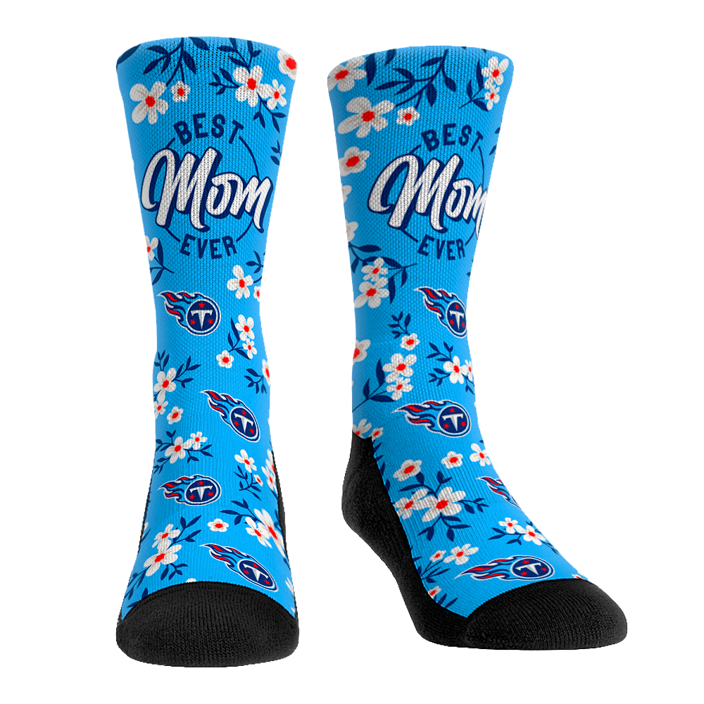 Tennessee Titans - Best Mom Floral | Rock 'Em Socks 1