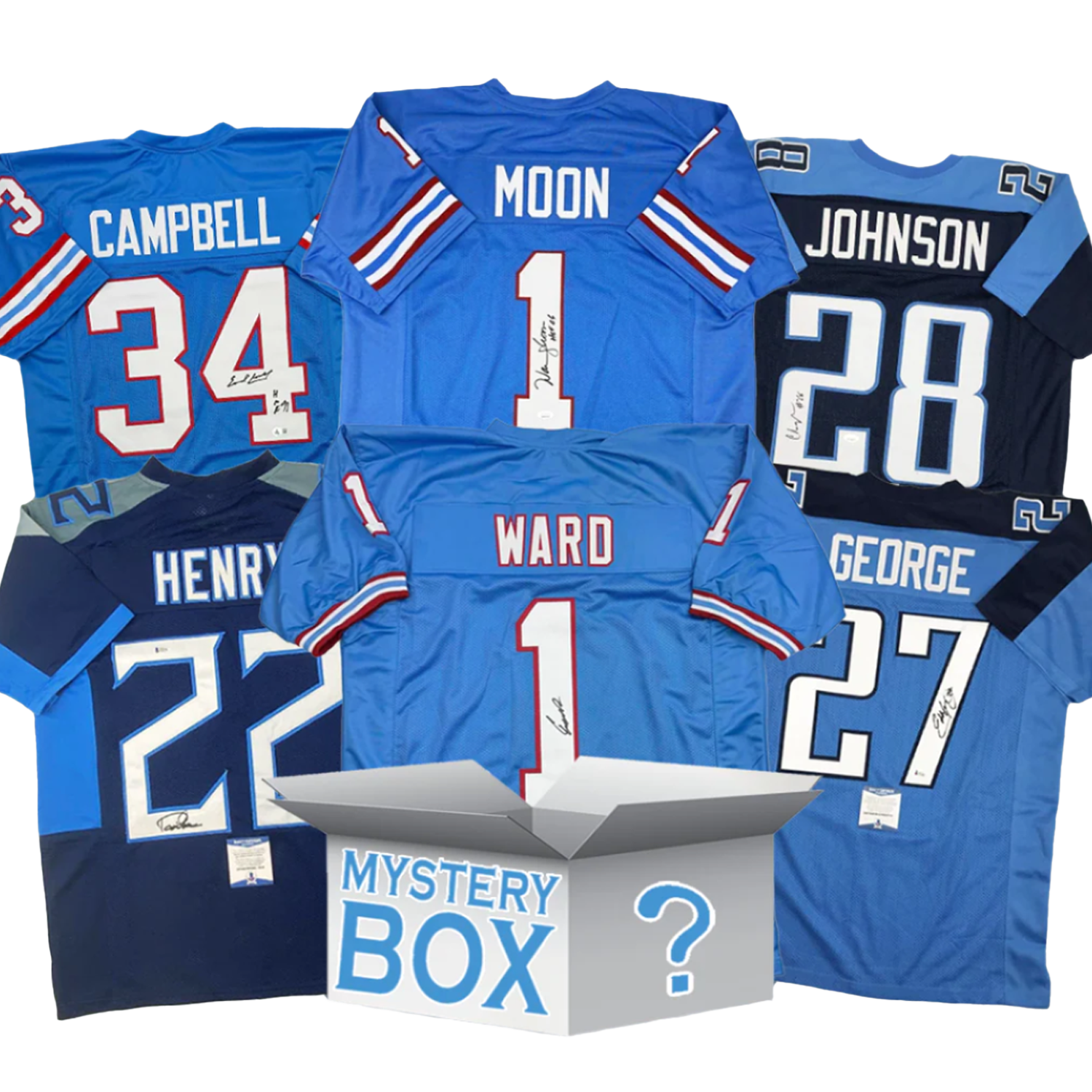 Autographed/Signed Tennessee Football Jersey Mystery Box with PSA JSA or Beckett COA 1