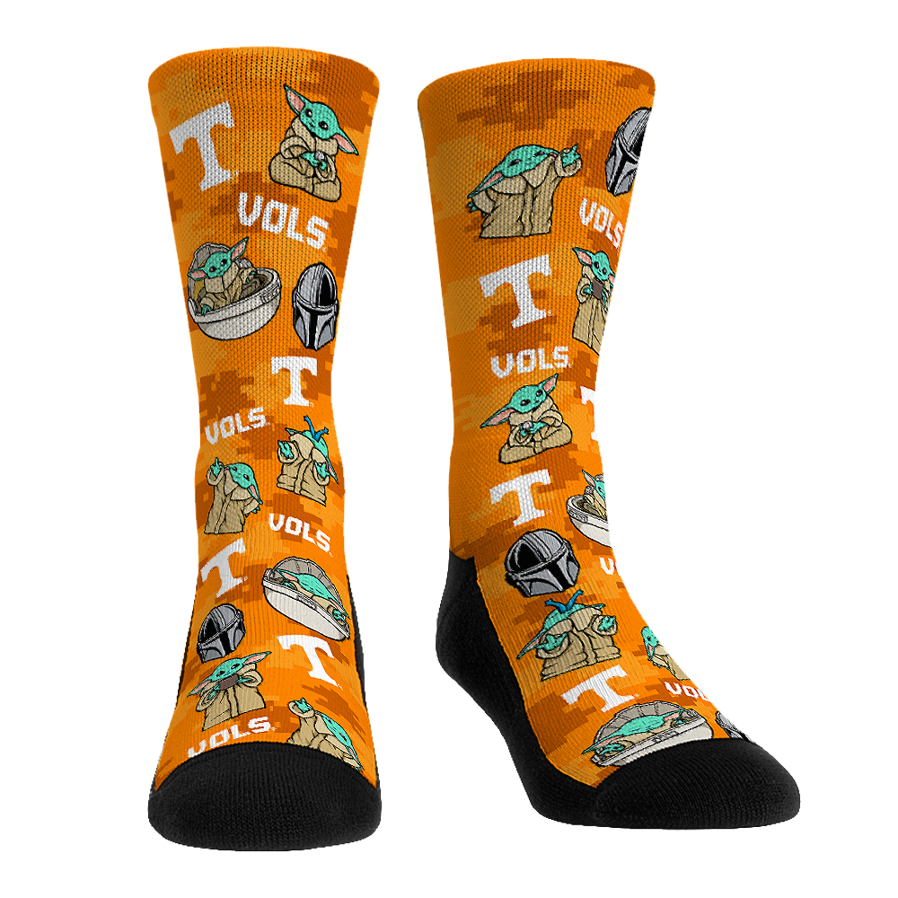 Tennessee Volunteers - Star Wars  - Grogu All-Over | Rock 'Em Socks 1