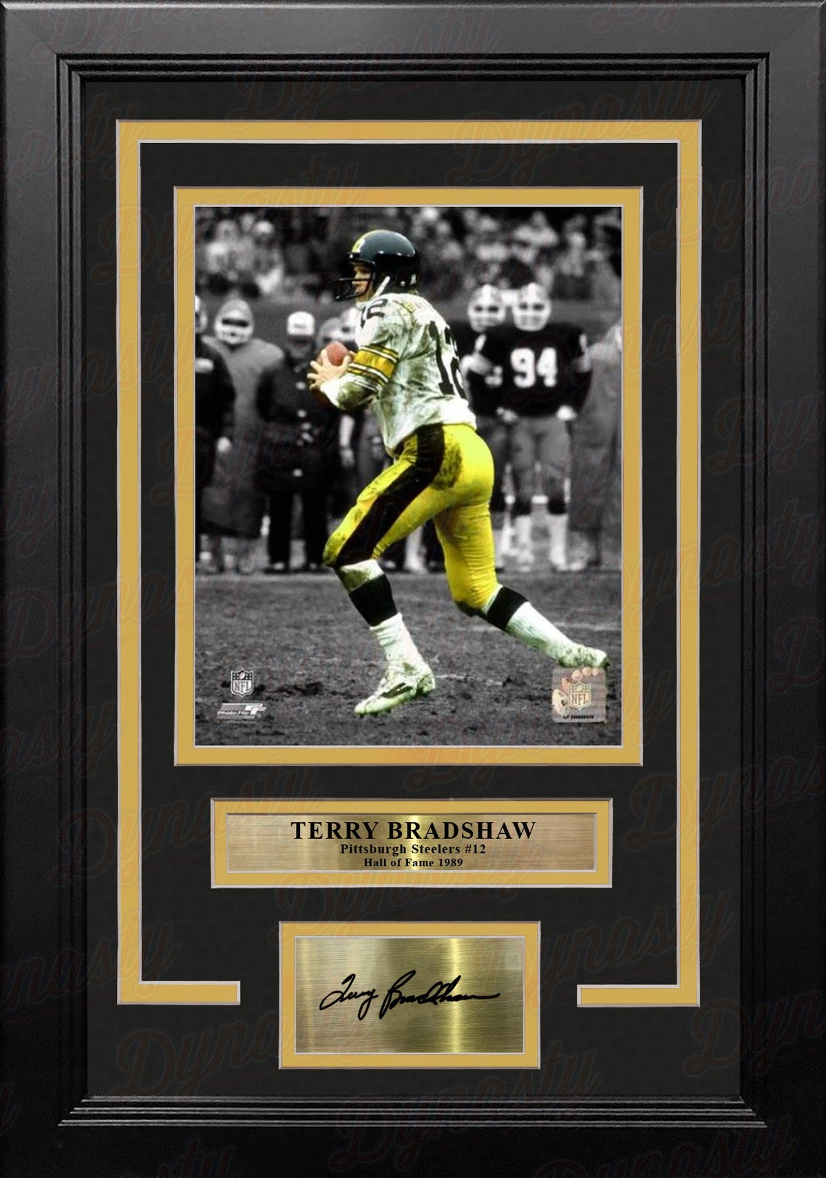 Terry Bradshaw Pittsburgh Steelers 8" x 10" Spotlight Football Photo with Engraved Autograph