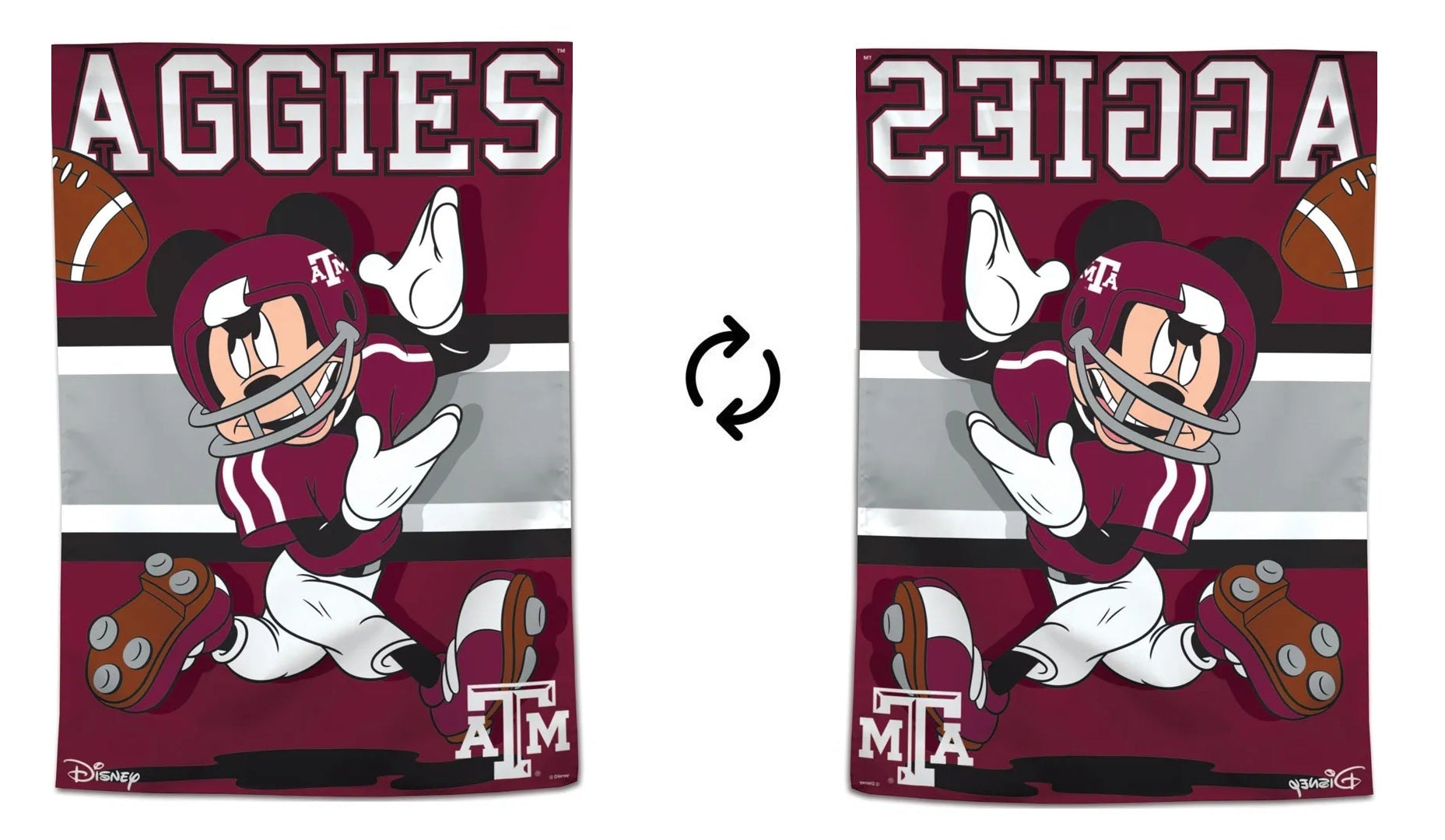 Texas A&M Aggies Banner Mickey Mouse Football