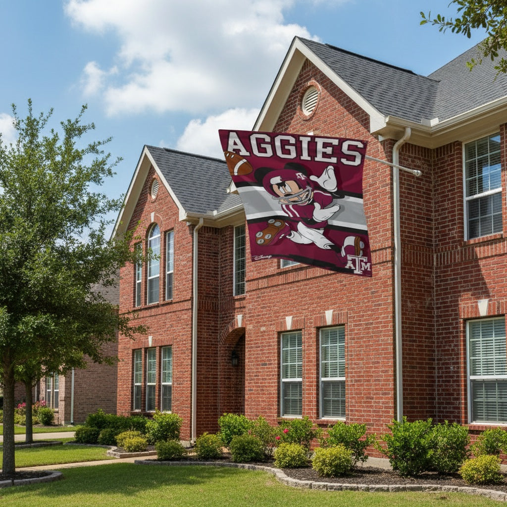 Texas A&M Aggies Banner Mickey Mouse Football