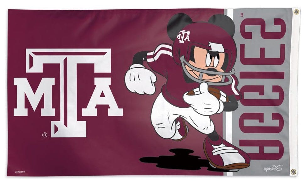 Texas A&M Aggies Flag 3x5 Mickey Mouse Football
