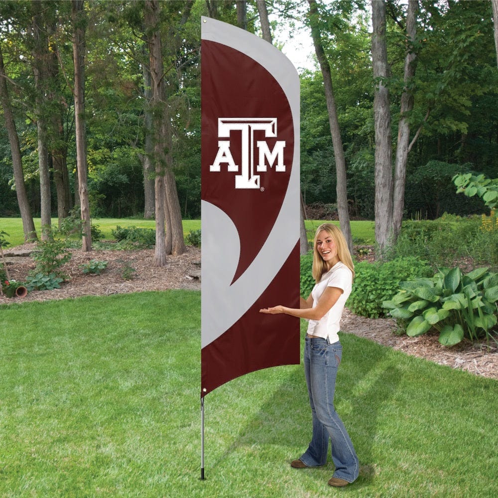 Texas A&M Aggies Tall Team Feather Flag With Flagpole