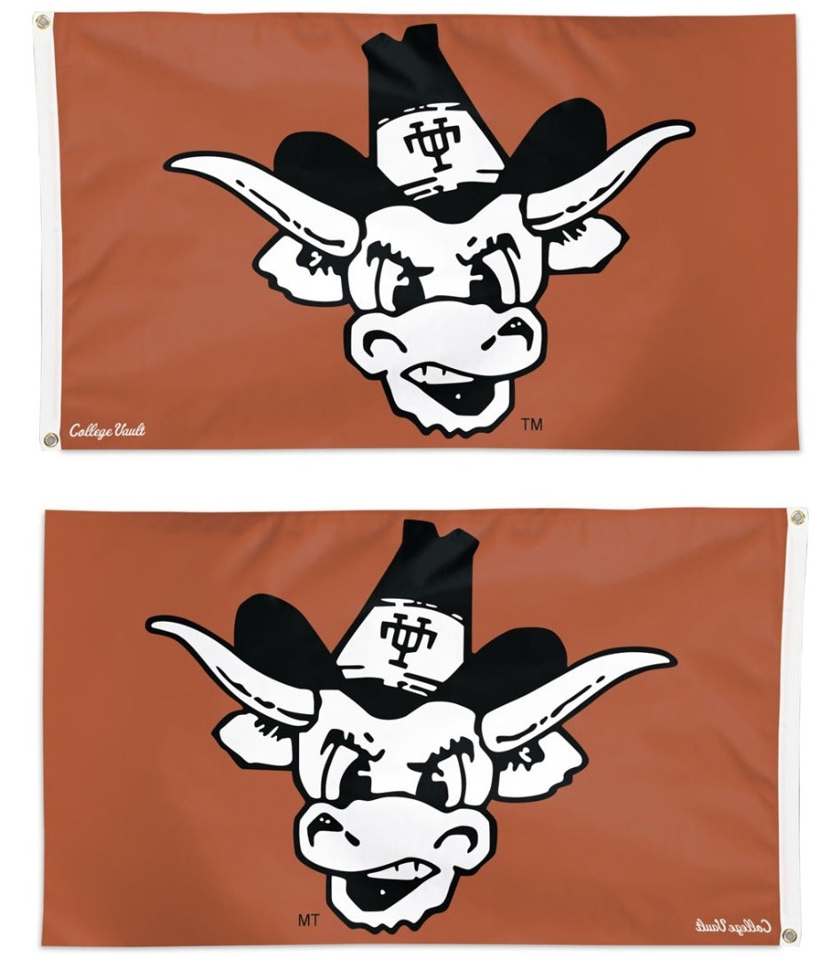 Texas Longhorns Flag 3x5 Mascot Throwback Logo