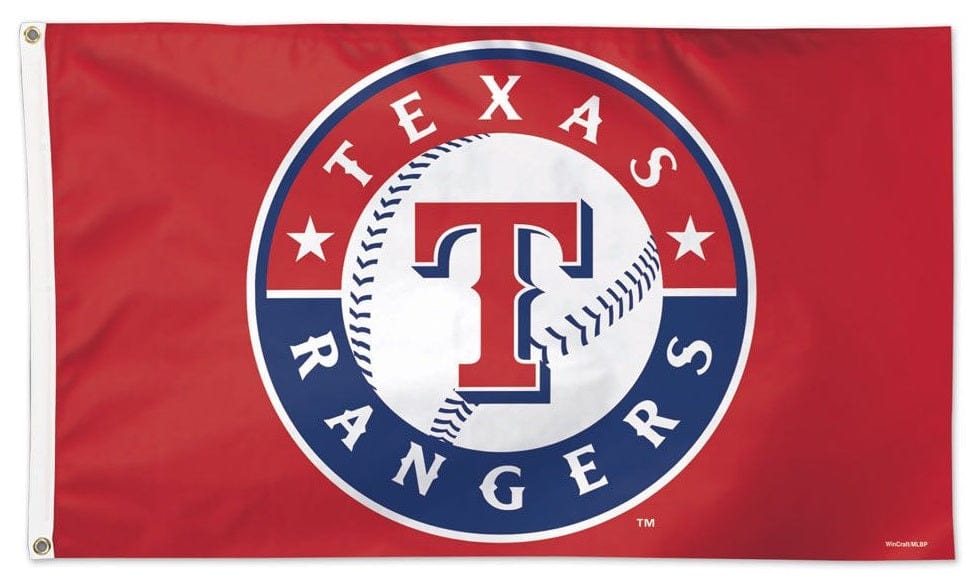 Texas Rangers Flag 3x5 Logo Red