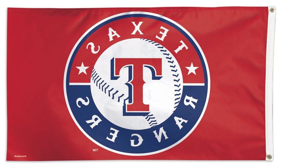Texas Rangers Flag 3x5 Logo Red