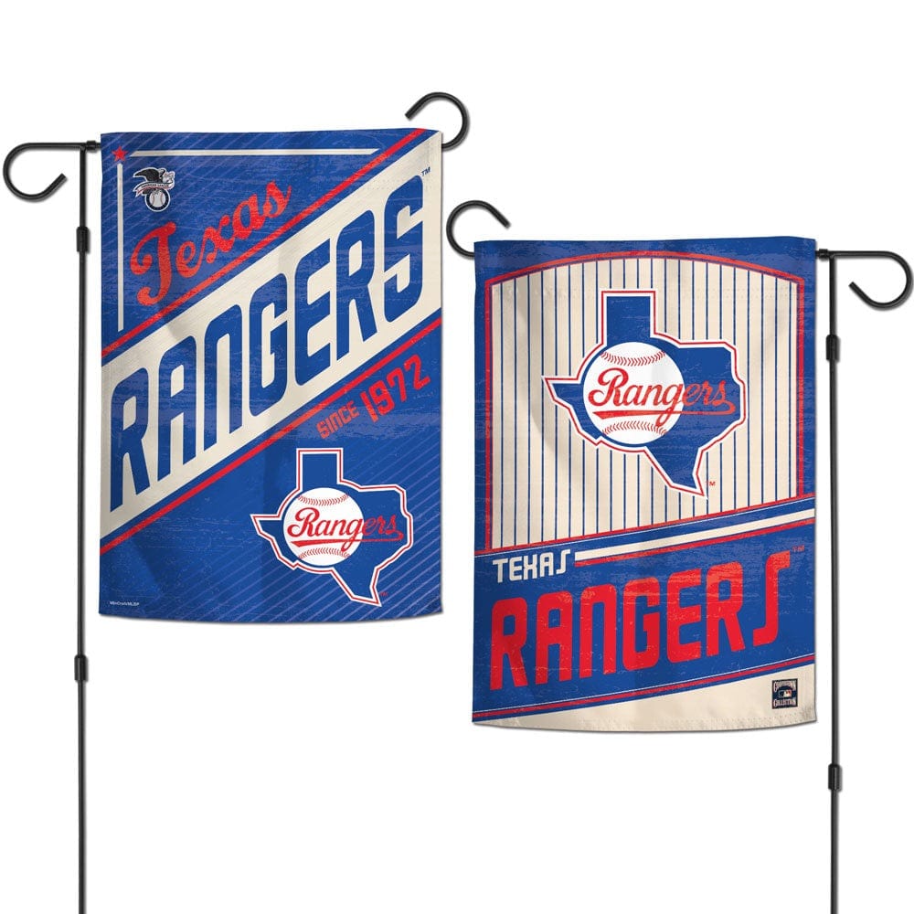 Texas Rangers Garden Flag 2 Sided Pinstripe 1