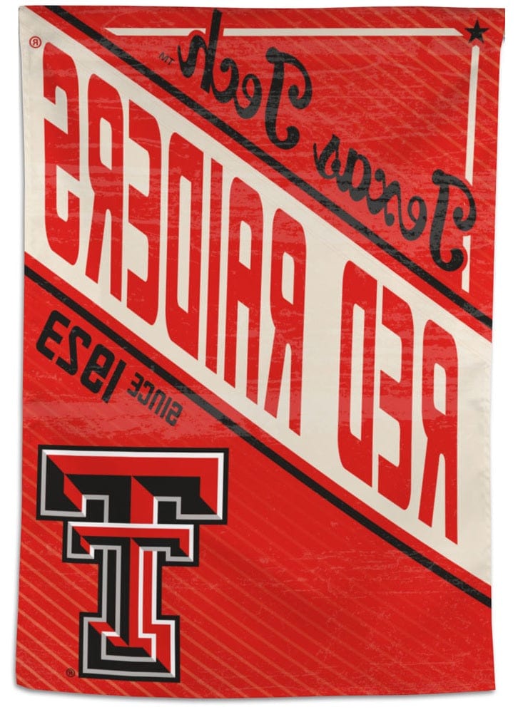 Texas Tech Red Raiders Banner Retro House Flag