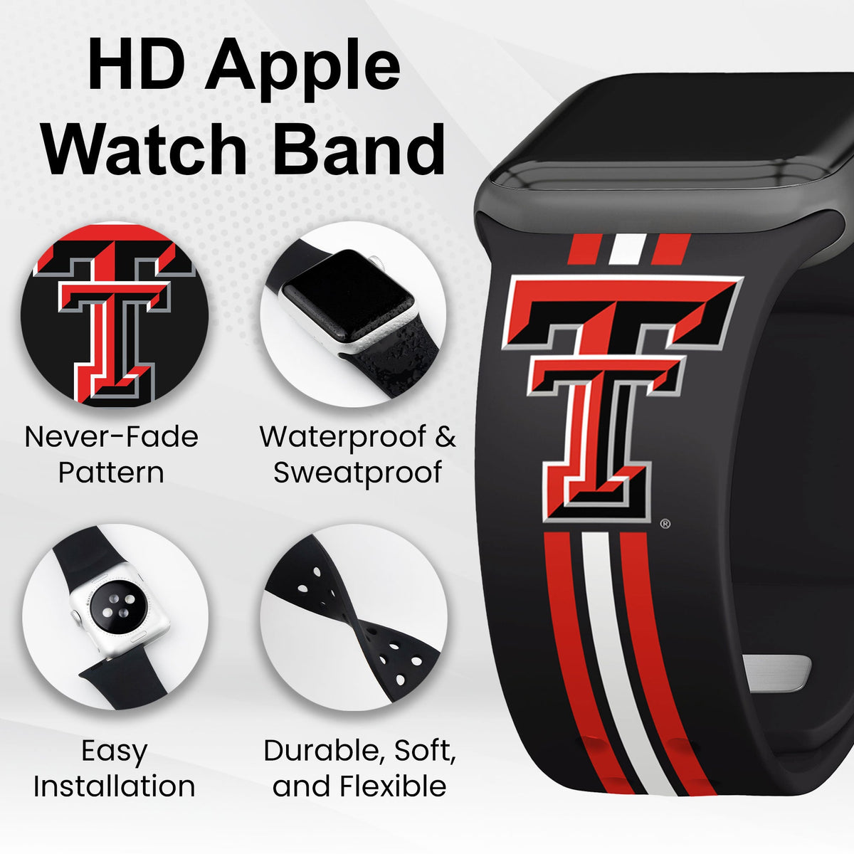 Texas Tech Red Raiders HD Apple Watch Band | Affinity Bands 3
