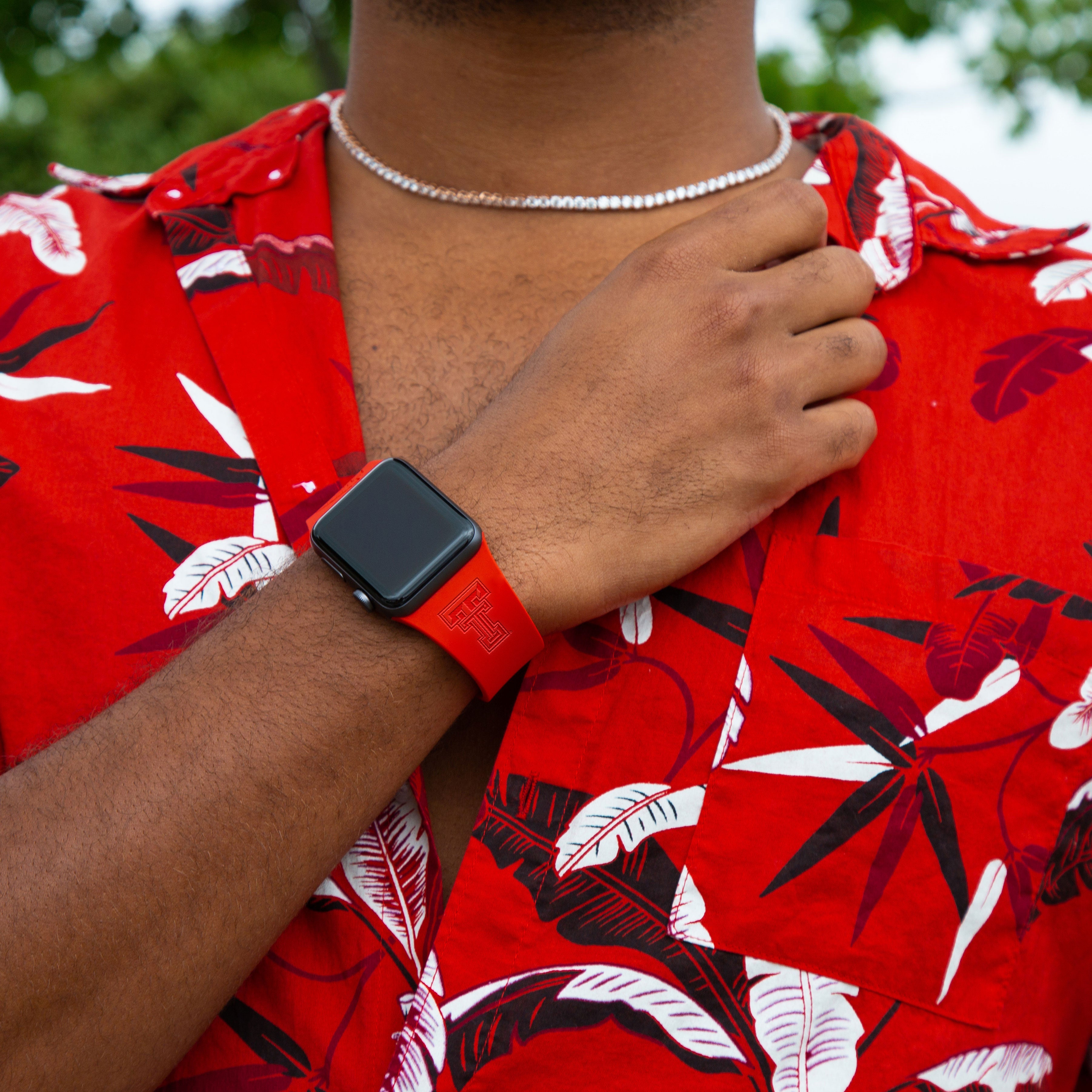 Texas Tech Red Raiders Engraved Apple Watch Band 4