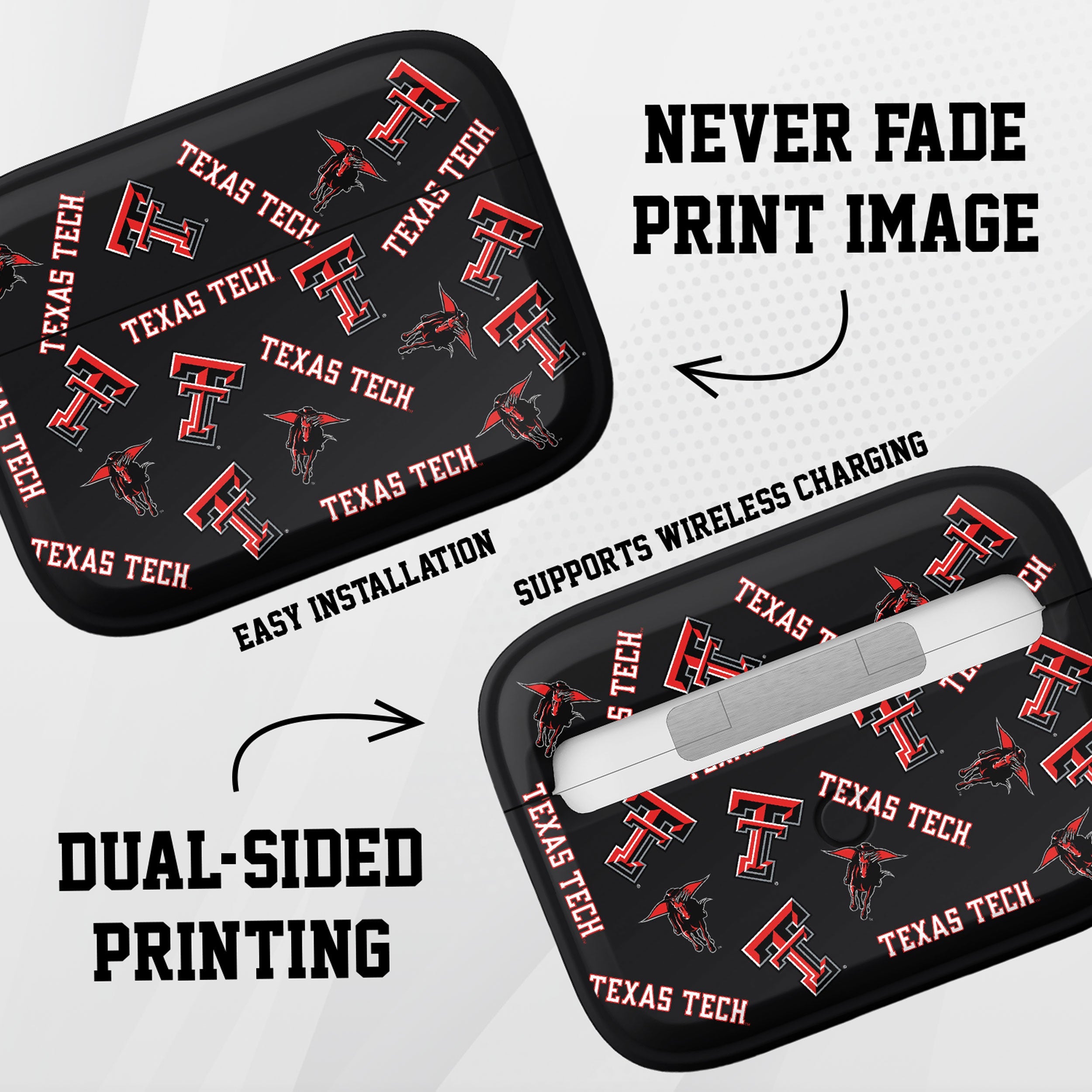 Texas Tech Red Raiders HDX AirPods Pro 1 & 2 Case Cover 7