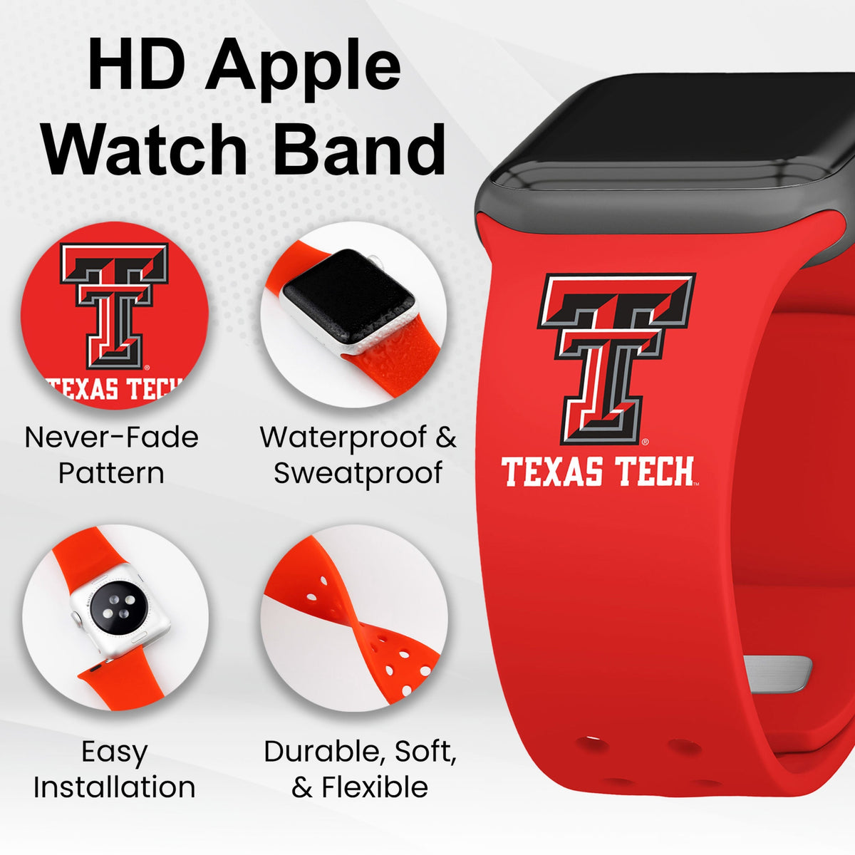 Texas Tech Red Raiders HD Apple Watch Band | Affinity Bands 13
