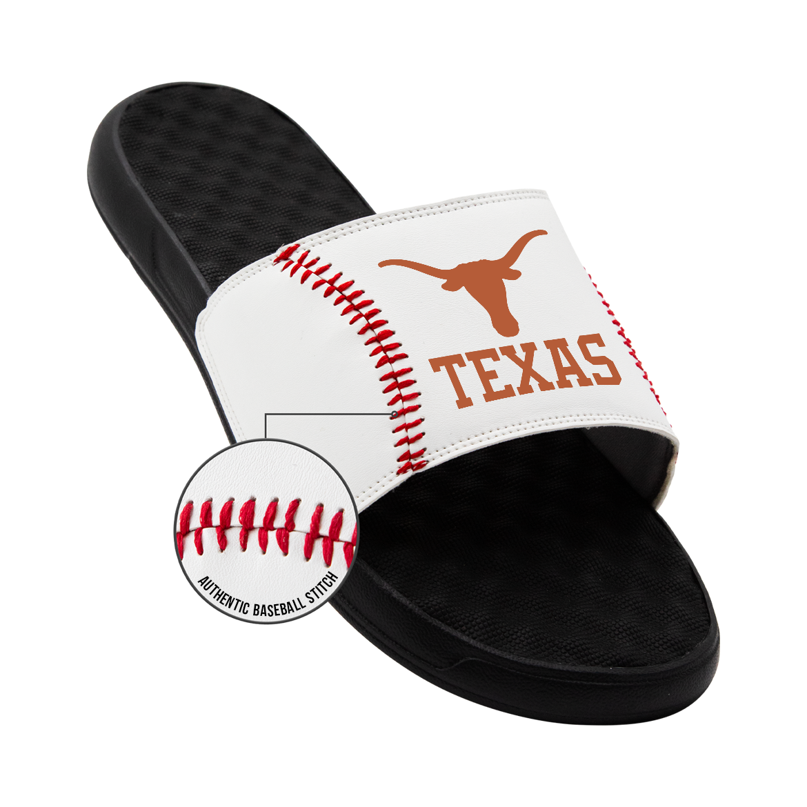 Texas Longhorns Baseball Stitch Slide Sandals 2