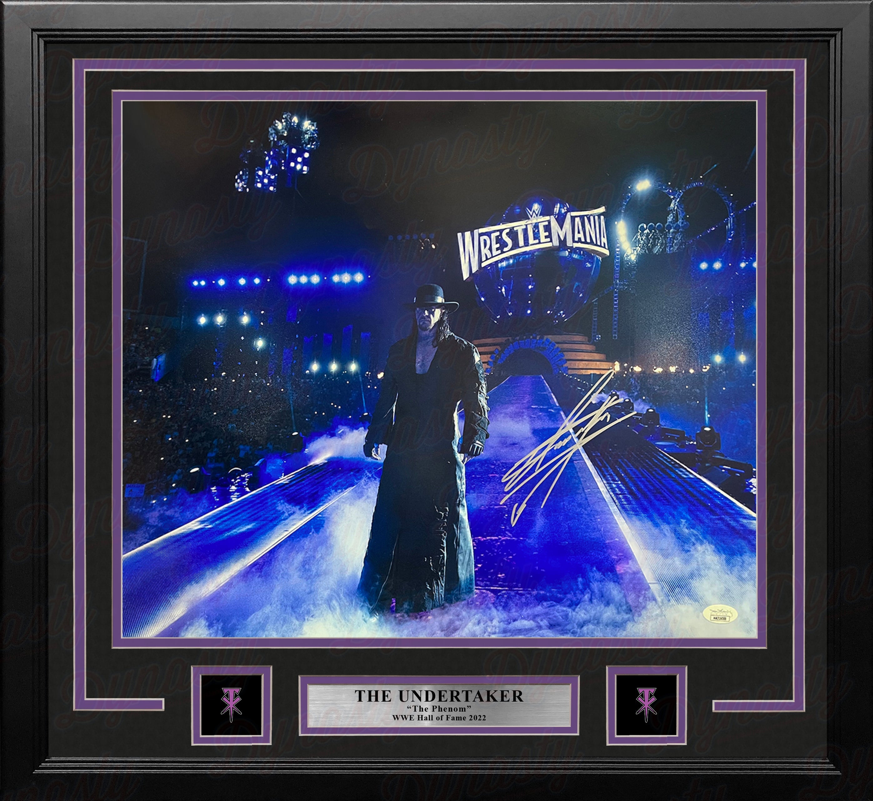The Undertaker WrestleMania Entrance Autographed 16" x 20" Framed WWE Wrestling Photo 1