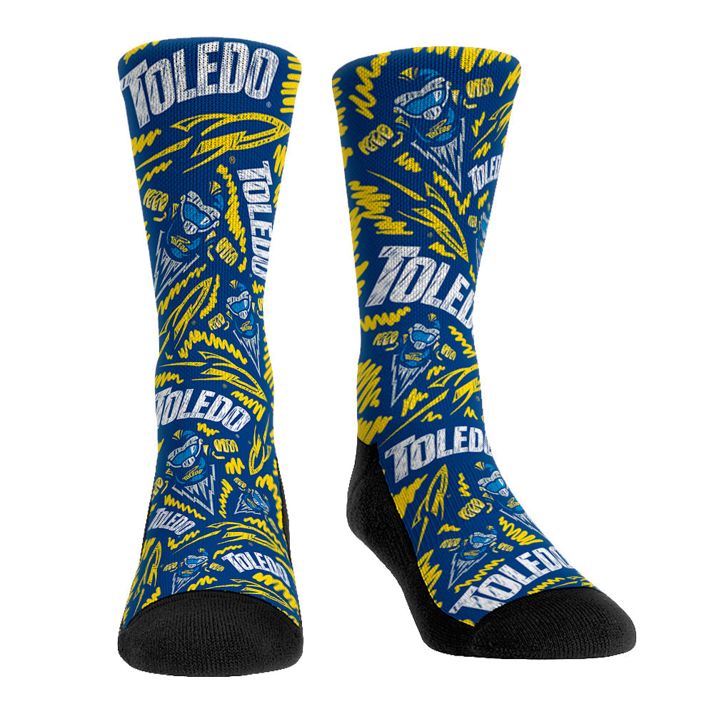 Toledo Rockets - Logo Sketch | Rock 'Em Socks