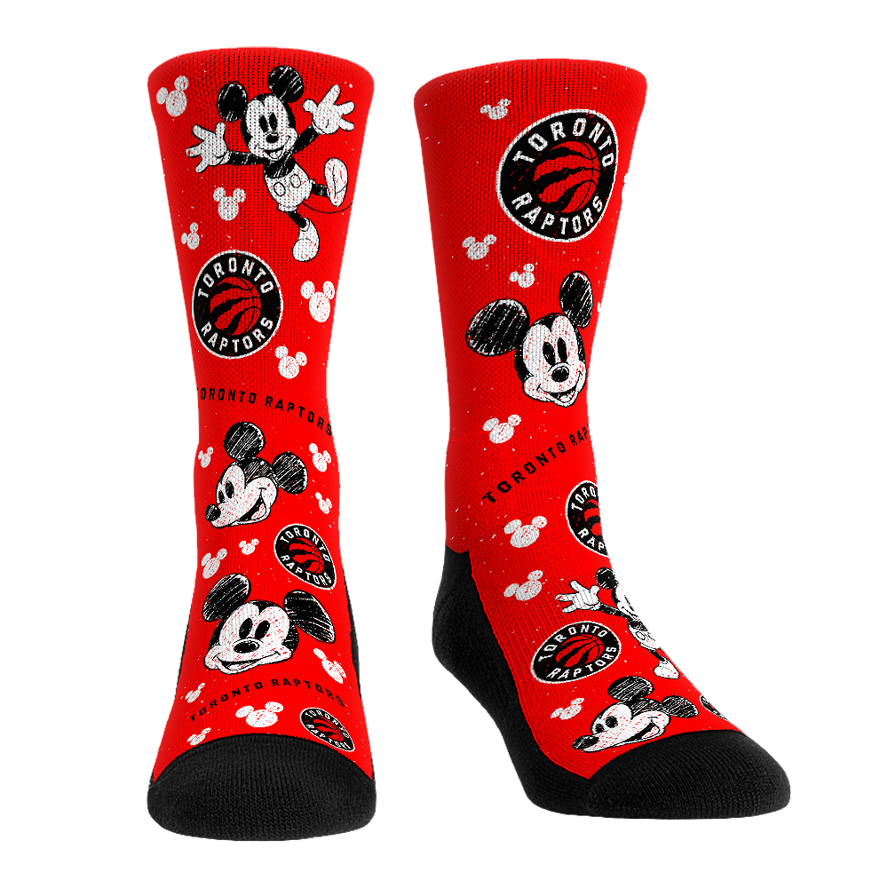 Toronto Raptors - Disney  - Mickey Sketch | Rock 'Em Socks 1
