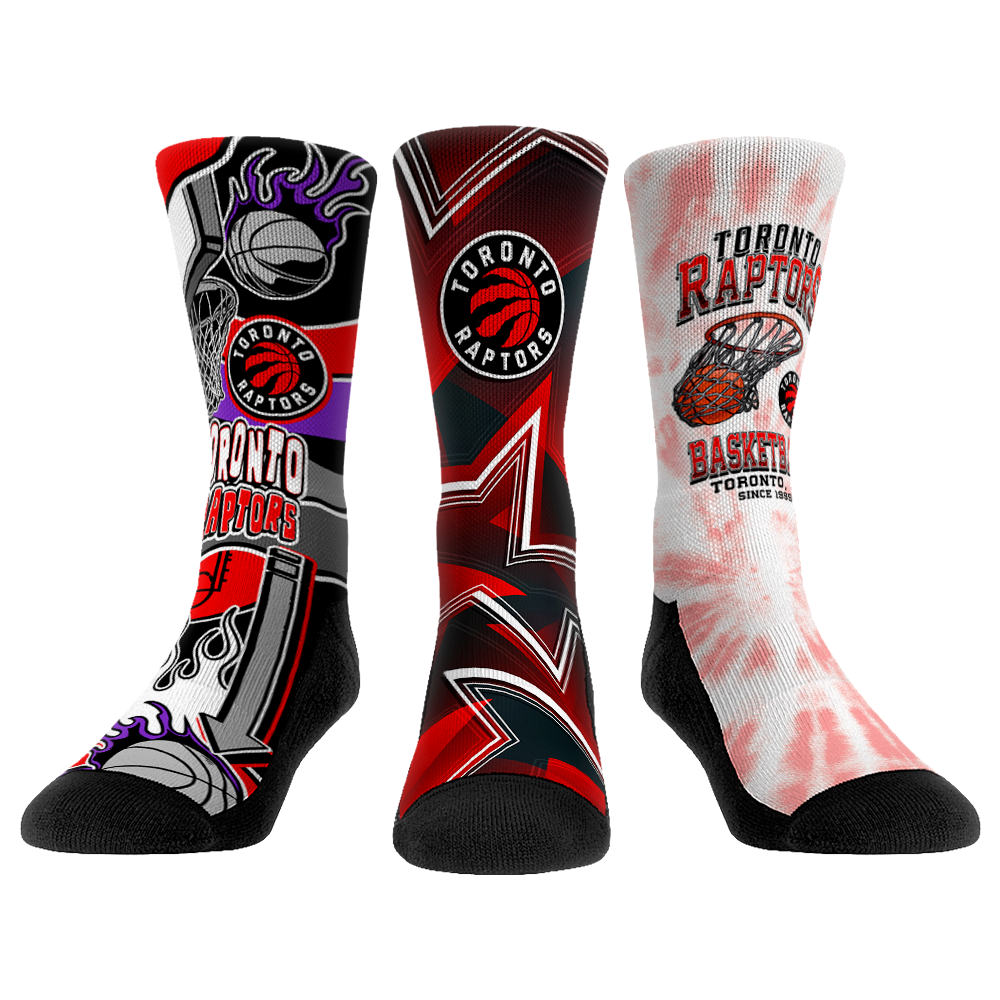 Toronto Raptors - Slam Dunk  - 3-Pack | Rock 'Em Socks 1