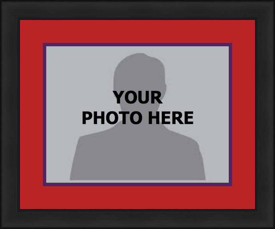 NBA Basketball Photo Picture Frame Kit - Toronto Raptors (Red Matting, Purple Trim) 1