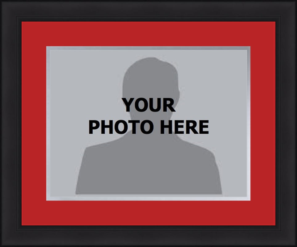 NBA Basketball Photo Picture Frame Kit - Toronto Raptors (Red Matting, Silver Trim) 1