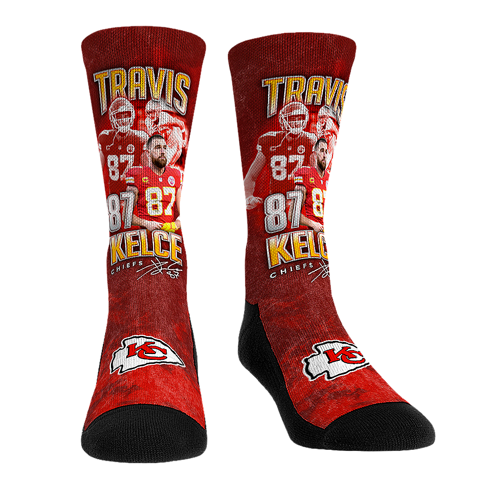 Travis Kelce - Kansas City Chiefs  - Retro Photo | Rock 'Em Socks