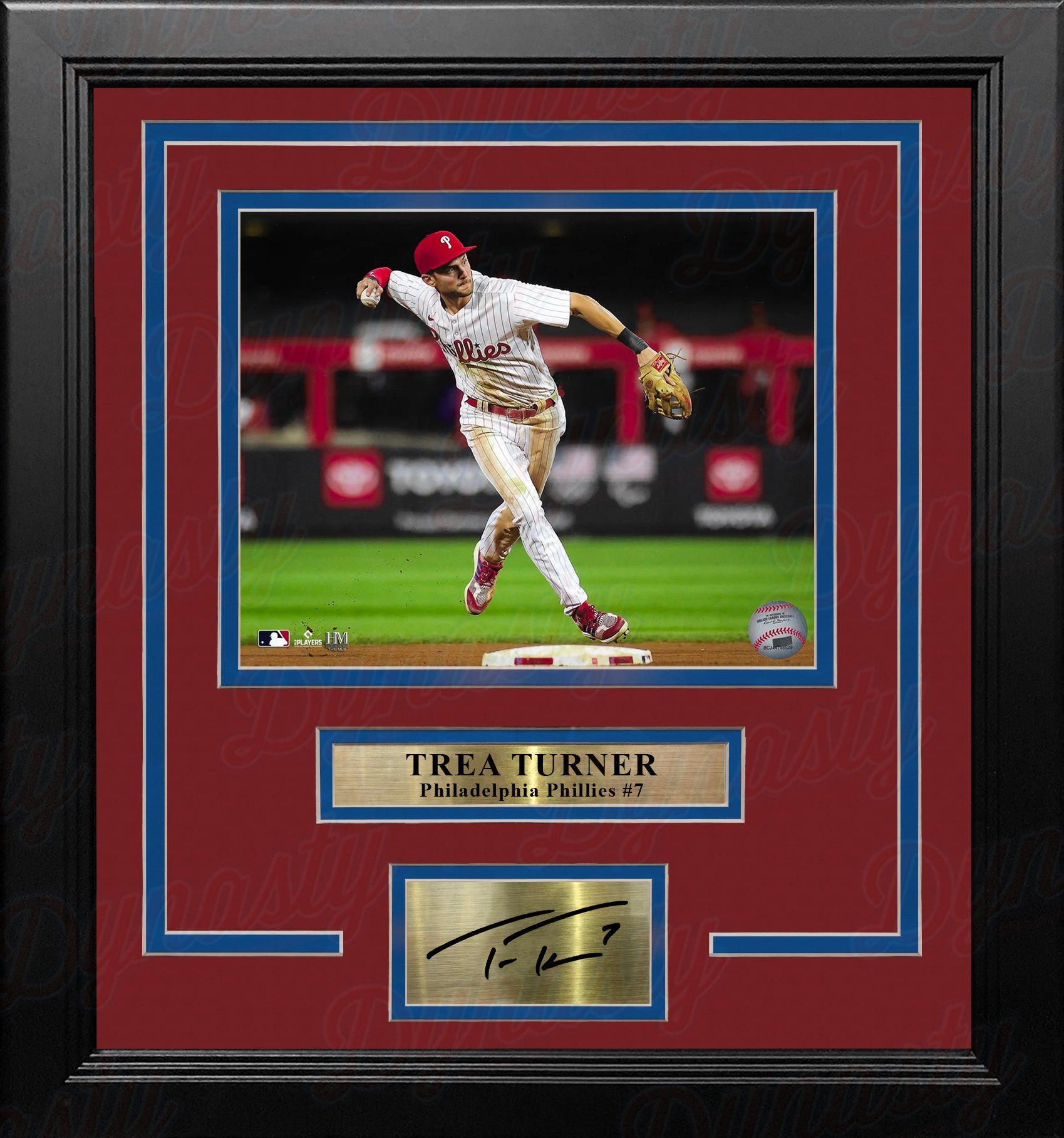 Trea Turner in Action Philadelphia Phillies 11" x 14" Framed Baseball Photo with Engraved Autograph 1