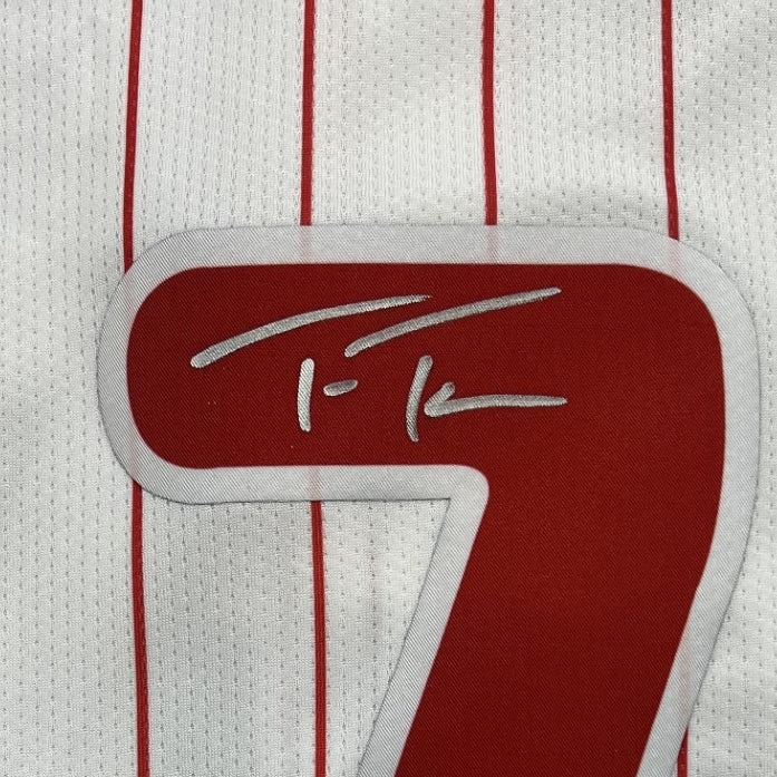 Trea Turner Philadelphia Phillies Autographed White Replica Baseball Jersey 2