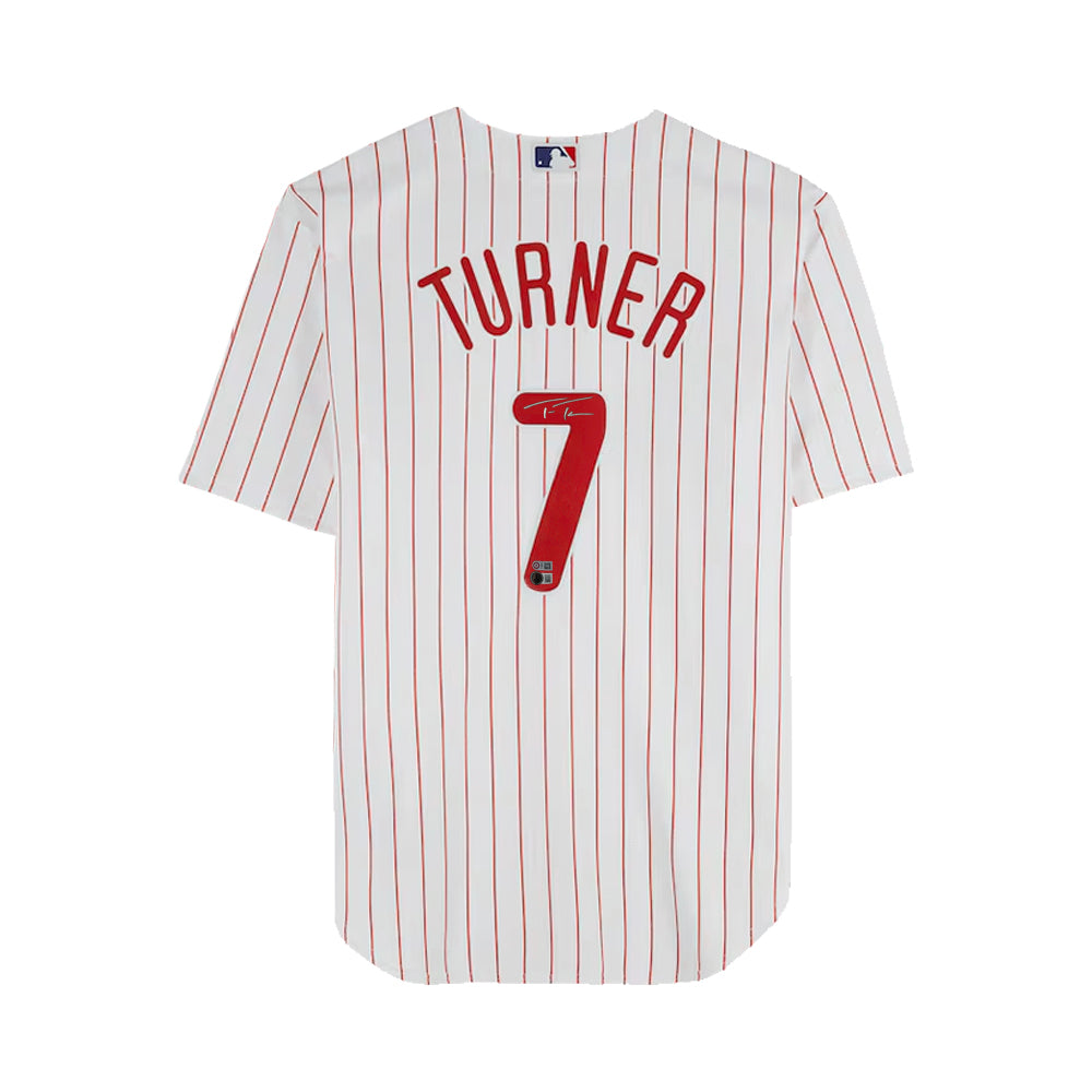 Trea Turner Philadelphia Phillies Autographed White Replica Baseball Jersey 1
