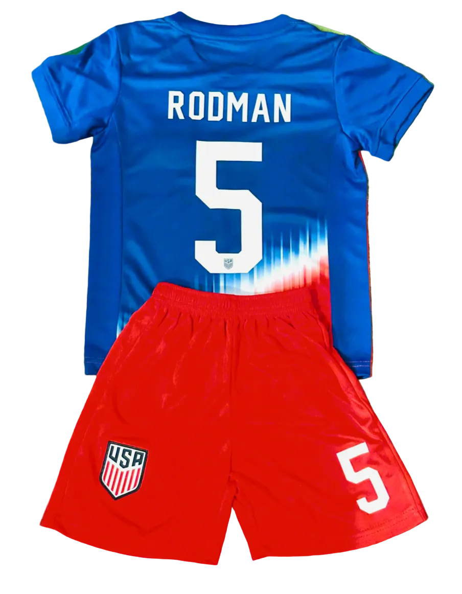 Trinity Rodman USA Kids Soccer Jersey Set - Toddler & Youth Sizing 1