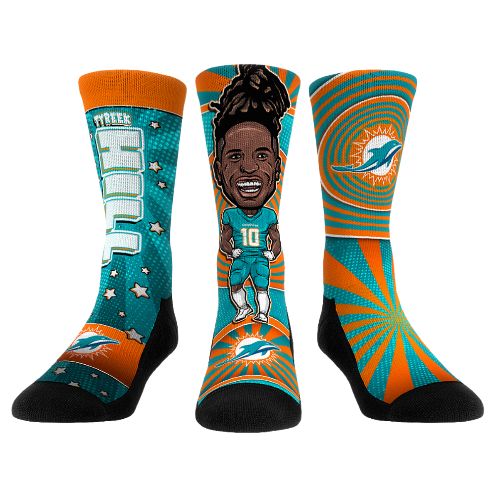 Tyreek Hill - Miami Dolphins  - Bobblehead 3-Pack | Rock 'Em Socks 1