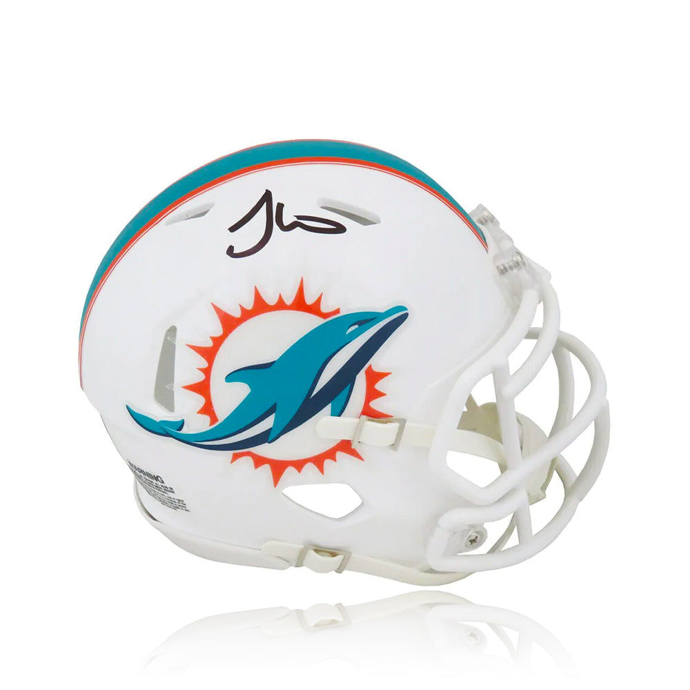 Tyreek Hill Miami Dolphins Autographed Mini-Helmet Signed in Black - Dynasty Sports Authenticated 1