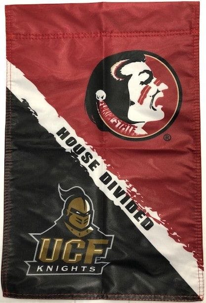 UCF vs Florida State House Divided Garden Flag 2 Sided Rivalry 1