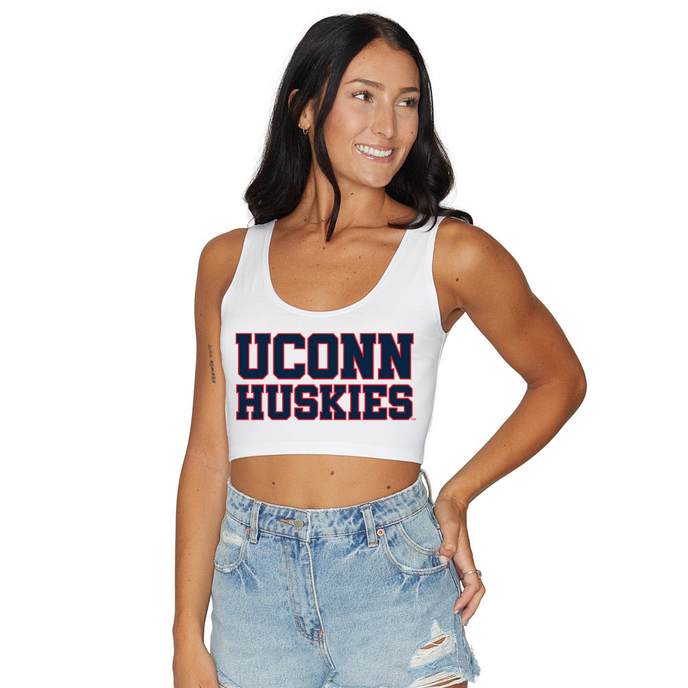 UConn Block Crop Tank Top | lojobands