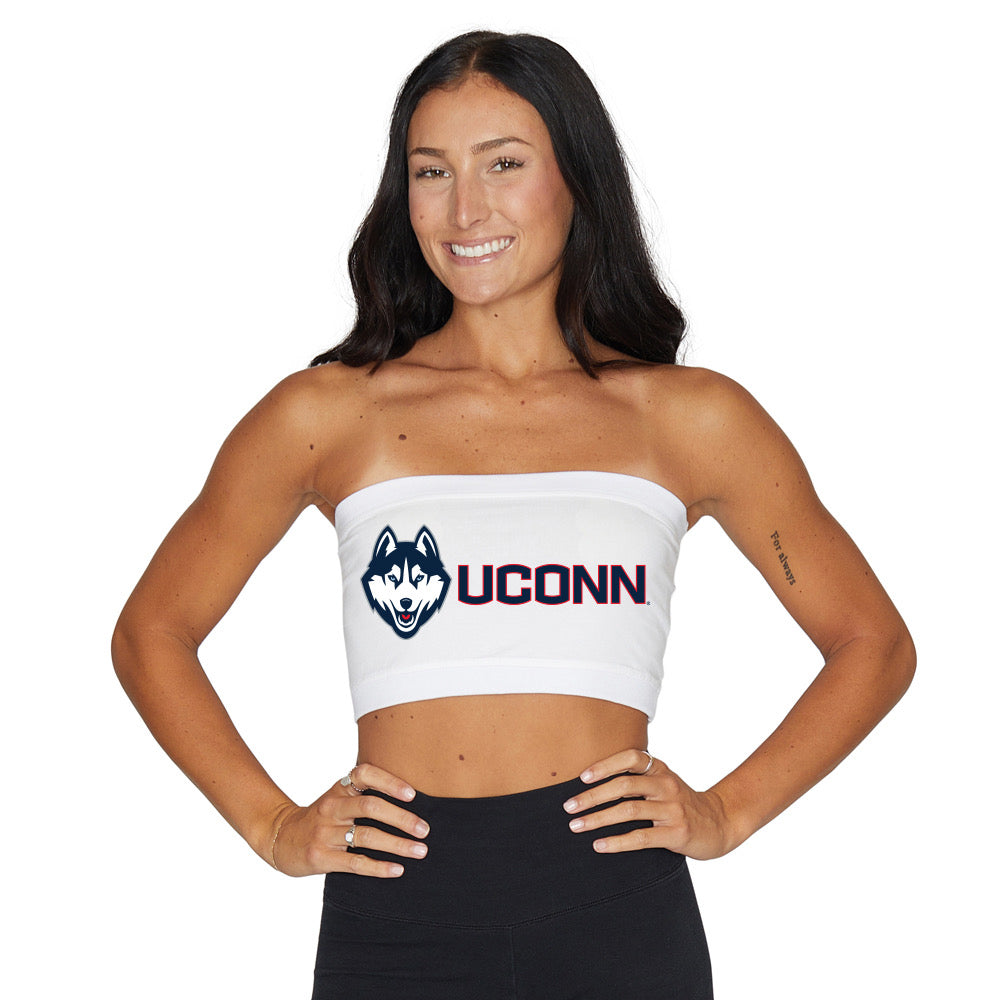 UConn White Bandeau Top | lojobands