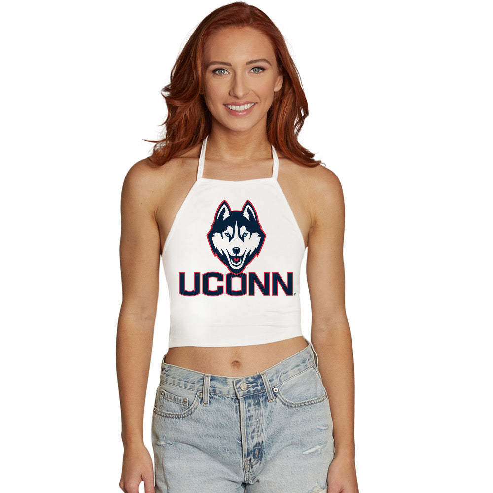 UConn White Halter Top | lojobands