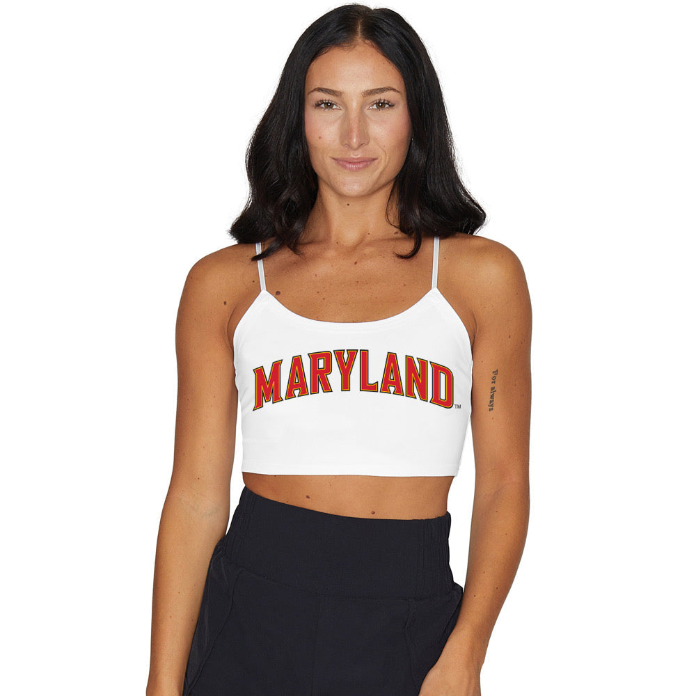 Maryland Terps White Spaghetti Tank | lojobands