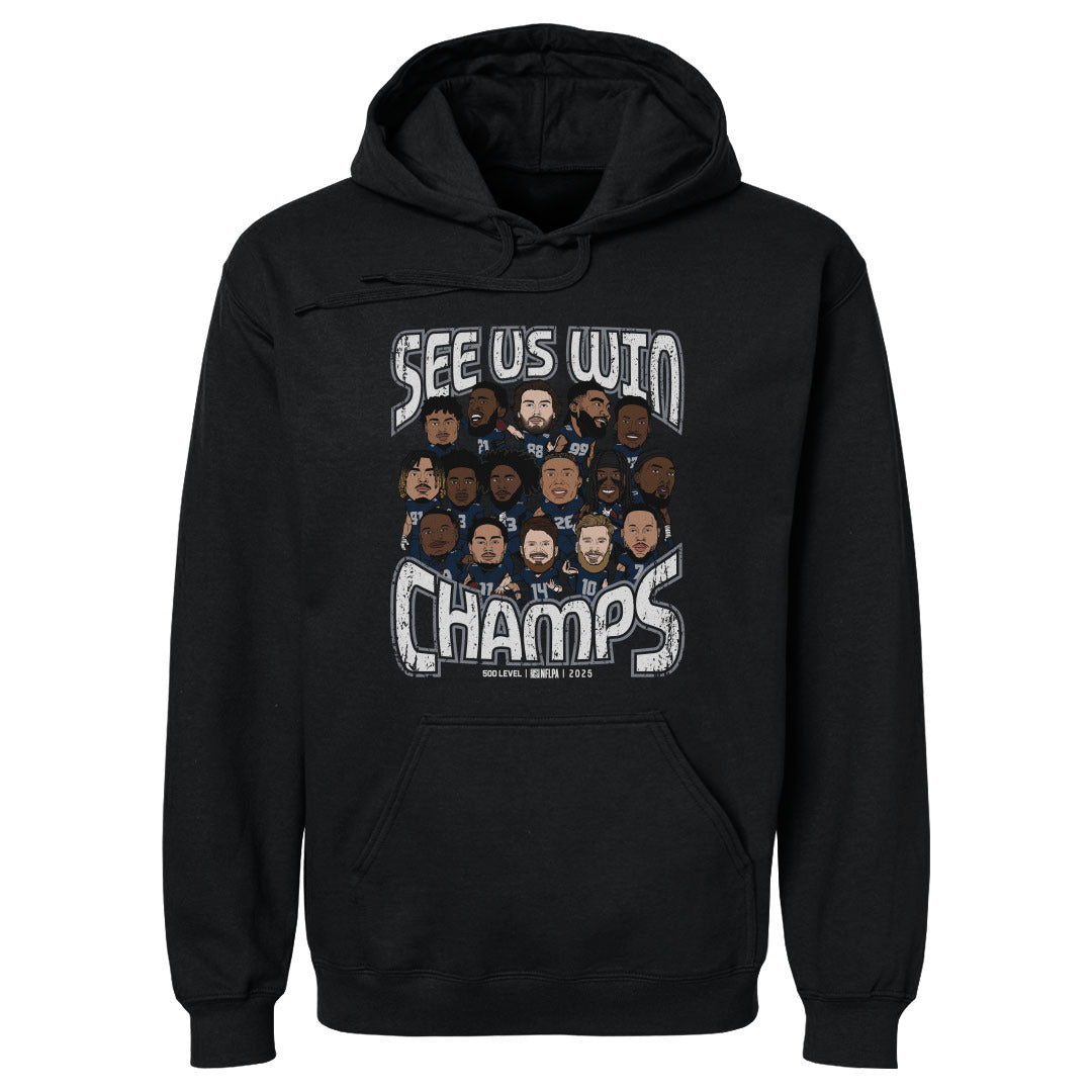 Seattle Football 2025 Champs Cartoon